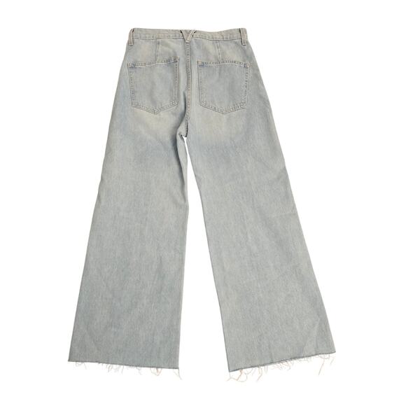 Veronica Beard Grant High Rise Wide Leg Button Fly Jeans - Size 29 (Light Wash) - Picture 3 of 4